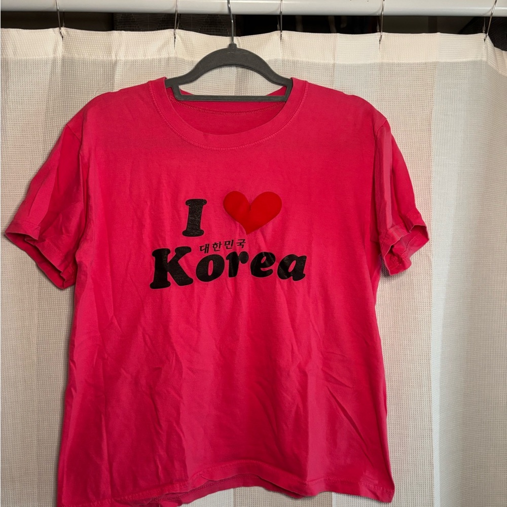 Pink 'I Love Korea' T-Shirt